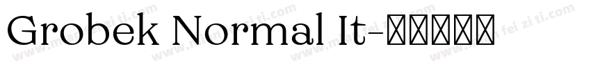 Grobek Normal It字体转换